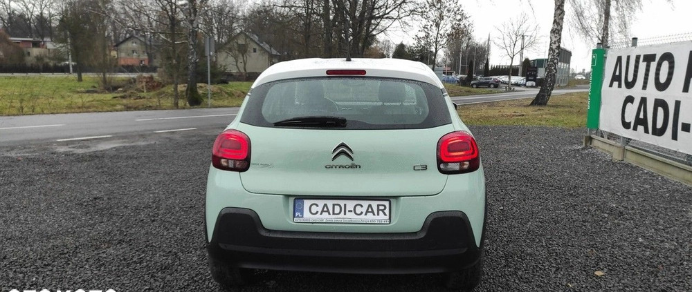 Citroen C3 cena 47900 przebieg: 54000, rok produkcji 2019 z Bisztynek małe 121